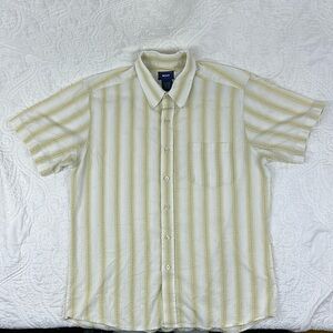 MOST Men’s Large Cuban striped button up short sleeve
